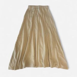 Free People A-Line Maxi Skirt in Beige